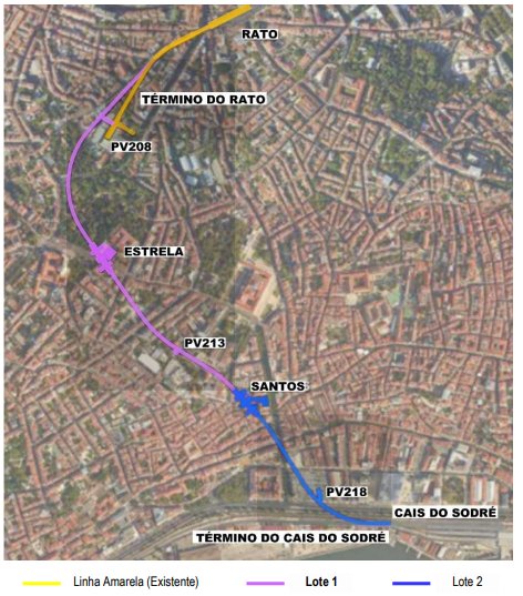 Construção dos toscos da expansão do Metro de Lisboa em consulta pública
